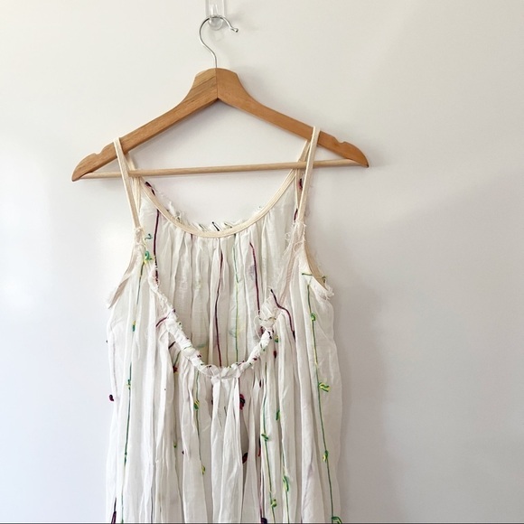 NWT Anthropologie De La Mer 1981 Tasseled Cover Up Midi White Dress - Picture 7 of 15